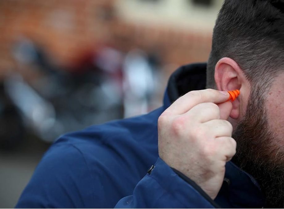 Ear plugs for motorbike riders