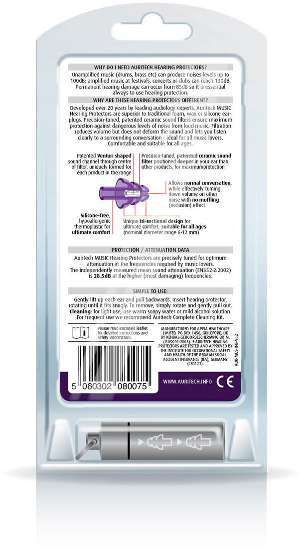 Ear plugs for Musicians Protect your Hearing at Gigs Auritech